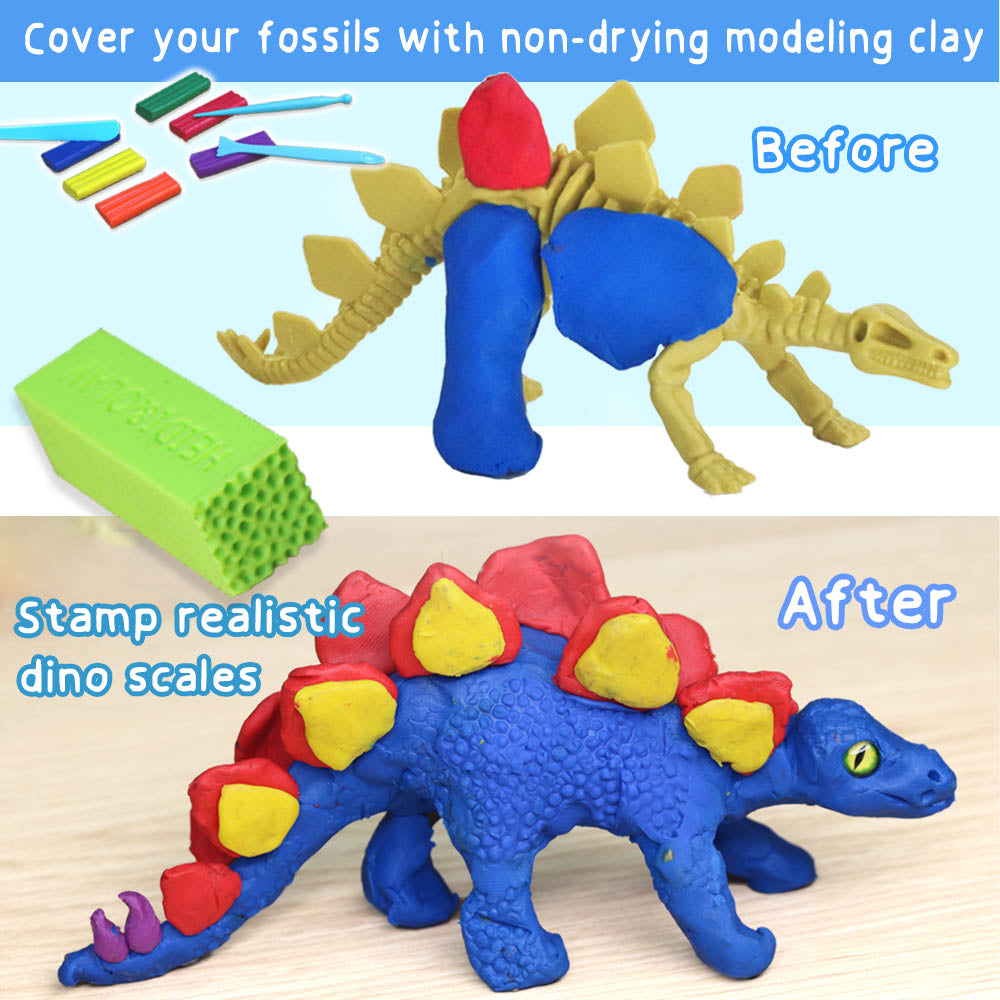 6 X Clay Dinosaurs Crafts for Kids Age 5-8 – HEIDIandOLAV